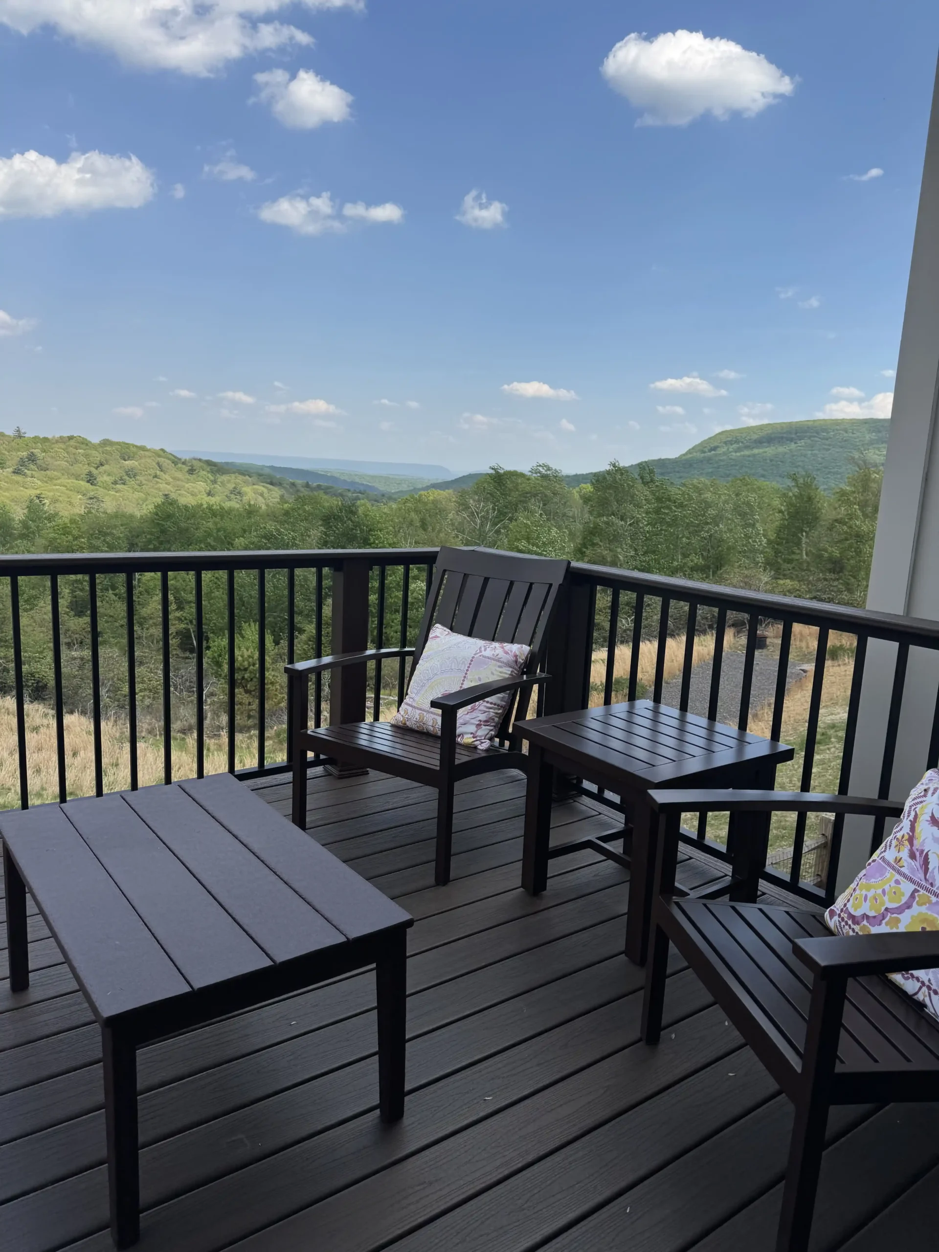 Calm private mountain stay setting